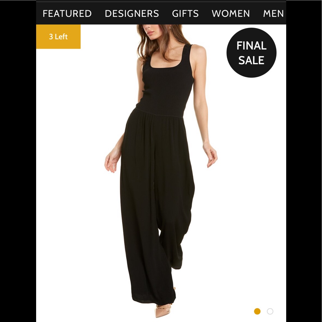 Theory Black Jumpsuit